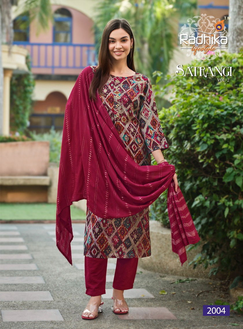 Satrangi Vol 2 By Radhika 2001 To 2006 Kurti With Bottom Dupatta Wholesale In Delhi
